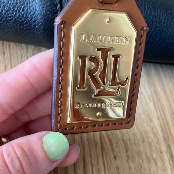 RALPH LAUREN GENUINE LEATHER SHOULDER BAG - Picture 6 of 17